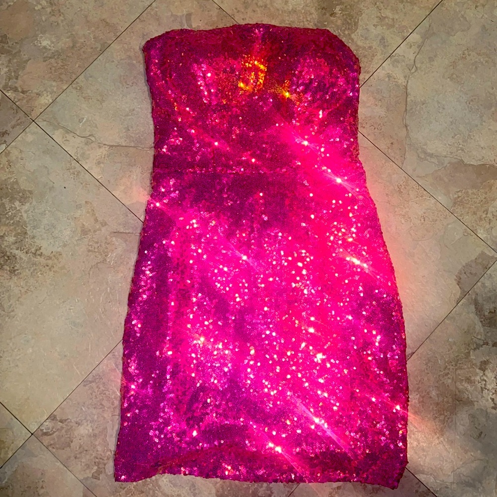 B. Darlin dress Pink with sequins size 3/4